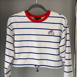 Cropped long sleeve Forever 21 cinch-able shirt